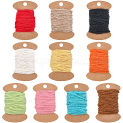 10 x Sackleinenband in zwei Farben.&nbsp;OCOR-CY0003-05