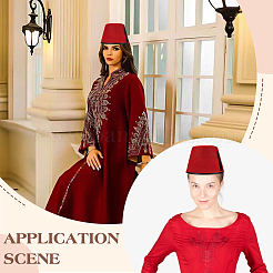 Турецкая шляпа из фетра и полиэстера AJEW-WH0007-61