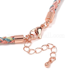 Изготовление ожерелий из круглого нейлонового хлопкового шнура диаметром 3.5 мм&nbsp;NJEW-C106-03RG-08