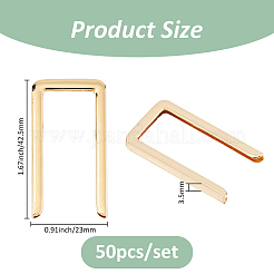 50 шт. пряжки U-образной формы из сплава&nbsp;FIND-FH0011-64G