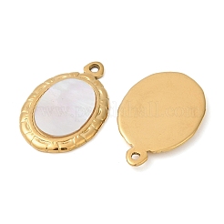 Подвески из натуральной белой ракушки из нержавеющей стали 304&nbsp;STAS-L288-04G-02