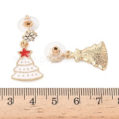 Литые эмаль болтающиеся серьги стержня EJEW-H173-04KCG