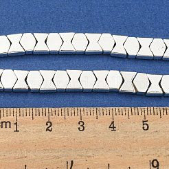 Гальванические нити из синтетических немагнитных гематитовых бусин G-C136-A01-04