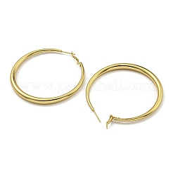 女性用 202 ステンレススチール ハギー フープ イヤリング、304 ステンレススチール ピン付き  リング  ゴールドカラー  61.5~62x5mm&nbsp;EJEW-M253-01C-G