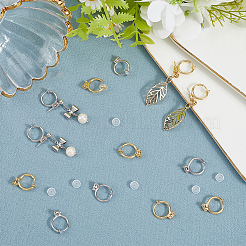 20 шт. 2 цвета латунные клипсы для серег-обруча KK-SP0002-53