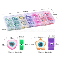 210шт 14 стилей ручной работы из полимерной глины CLAY-YW0001-61