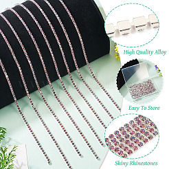 5 ярд цепочки из сплава стекла и страз&nbsp;AJEW-TA0002-49B