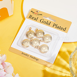 6шт латунные подвески-медальоны KK-BBC0015-48