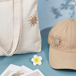 4 шт. булавки для лацкана со стразами из сплава для одежды&nbsp;JEWB-PH0001-61G