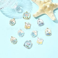 10шт 8 стиля подвески из сплава с эмалью&nbsp;FIND-FS0004-49