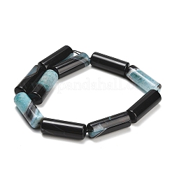 天然石瑪瑙ビーズ連売り  染め＆加熱  コラム  アクアマリン  39.5~40x13.5~15mm  穴：1.2~1.4mm  約10個/連  15.51''~15.63