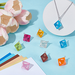 22шт подвески из прозрачной смолы&nbsp;RESI-ME0001-13