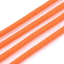 7つのインナーコアポリエステル＆スパンデックスコードロープ  ソリッドカラー  ロープブレスレットや靴紐作りに  サンゴ  4~5mm  約109.36ヤード（100m）/バンドル  420~500グラム/バンドル&nbsp;RCP-R006-178