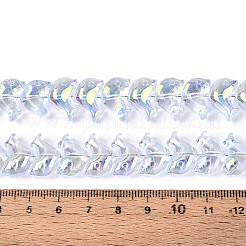 Backfarbe galvanisieren transparente Glasperlenstränge&nbsp;EGLA-N017-06-B04