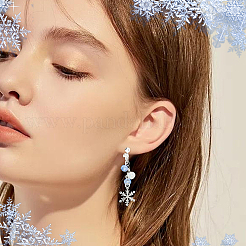 Наборы для самостоятельного изготовления сережек-снежинок&nbsp;DIY-SC0032-83