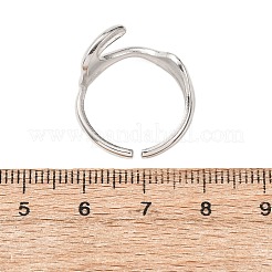 Unregelmäßige offene Manschettenringe aus Edelstahl 304&nbsp;RJEW-P191-12P