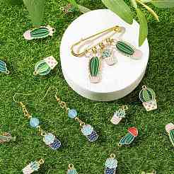 Подвески из сплава эмали 16шт 8 стиля&nbsp;ENAM-FS0001-12