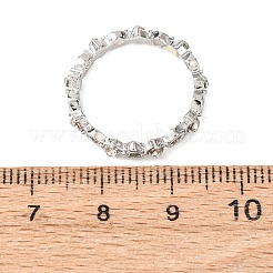 10 Stück Fingerringe aus Legierung mit Kristall-Strass&nbsp;WG3531F-03