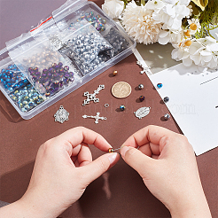 DIY Rosenkranz Perlen Stil Halsketten Armband Herstellung Finding Kit&nbsp;DIY-PH0021-63