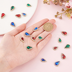 45 шт. 6 стиля пришивных стеклянных стразов FIND-GA0004-48