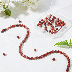 Naturale diaspro rosso filamenti di perline rotondo&nbsp;G-OC0001-68