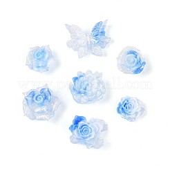 Кабошоны из светящейся цветочной смолы CRES-T025-10F