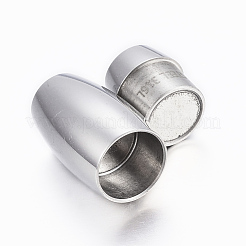Fermoirs magnétiques en acier inoxydable 304 lisse et résistant au ternissement avec emembouts collées&nbsp;STAS-H402-51P-6mm