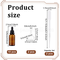 Пустые переносные стеклянные флаконы-капельницы&nbsp;DIY-PH0024-70A