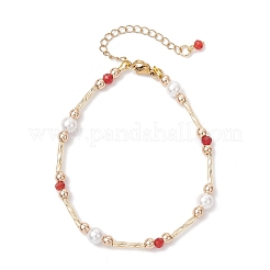 3 bracelet en perles de jade malaisien naturel teinté pour femmes&nbsp;BJEW-JB12028