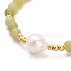 Браслеты из натуральных нефритовых бусин Сюянь BJEW-E098-18G