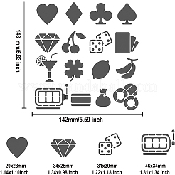 Трафареты для штампов из нержавеющей стали DIY-WH0279-167