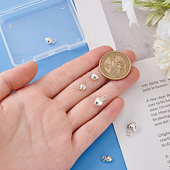 6 шт. 3 стиля 925 подвески в форме сердца из стерлингового серебра с соединительными кольцами STER-PH0002-29