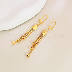 Круглые серьги-кольца с кисточками из латуни SV8907