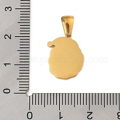 Подвески из нержавеющей стали 304 на рождественскую тематику STAS-R007-01B-G