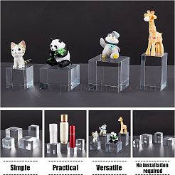 4 шт. 4-х стилевых акриловых подставок для ювелирных изделий ODIS-OC0001-38