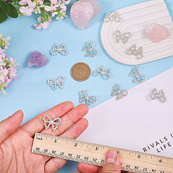 12 шт. пуговицы из сплава с двумя отверстиями и стеклянной ножкой BUTT-CA0001-35