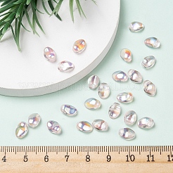 チェコガラスビーズ  チューリップの花びら/ユリの花びら  桃パフ  8.5x6x4mm  穴：1mm  約380個/袋  95~100 G /袋&nbsp;GLAA-L025-D21