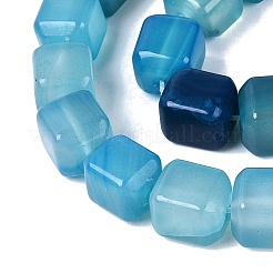 Natürlichen blauen Achat Perlen Stränge&nbsp;G-Q608-10C