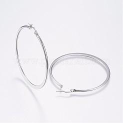 Большие серьги-кольца из нержавеющей стали марки 304 EJEW-F105-17P