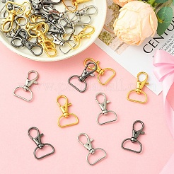 30 шт. 3-цветные поворотные D-образные кольца из цинкового сплава с застежкой-карабином&nbsp;FIND-YW0008-62