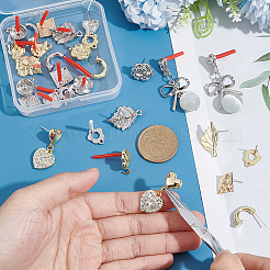 32 шт. 16-х стильные фурнитуры для сережек-гвоздиков из сплава FIND-PH0008-35