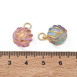 Einbrennlack und mit Goldmetall verzierte Glasanhänger&nbsp;PALLOY-JF05670-02