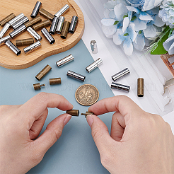 30 шт. 3-х цветные латунные штыковые застежки&nbsp;KK-OC0001-60A