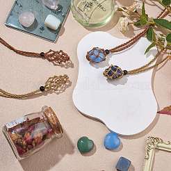 Плетеные шнуры из вощеной хлопчатобумажной нити макраме мешочек изготовление ожерелья&nbsp;AJEW-SW00018