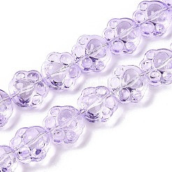 Прозрачные стеклянные бусины гальваническим пряди&nbsp;EGLA-T021-12E