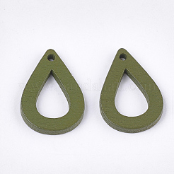 Pendentifs en bois de peuplier peint&nbsp;X-WOOD-T021-08K