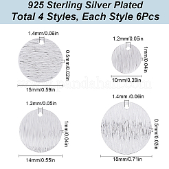 24шт 4 стильные латунные подвески&nbsp;KK-CN0001-71