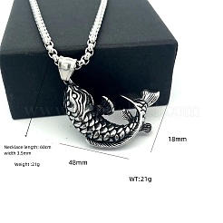 Винтажные подвески в виде рыбок из нержавеющей стали 304 для женщин и мужчин.&nbsp;ZR4097