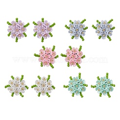 Серьги-гвоздики в форме цветка из нержавеющей стали 304&nbsp;EJEW-MZ00457