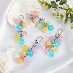 Персиковый акриловый кулон брелок KEYC-DR0001-07